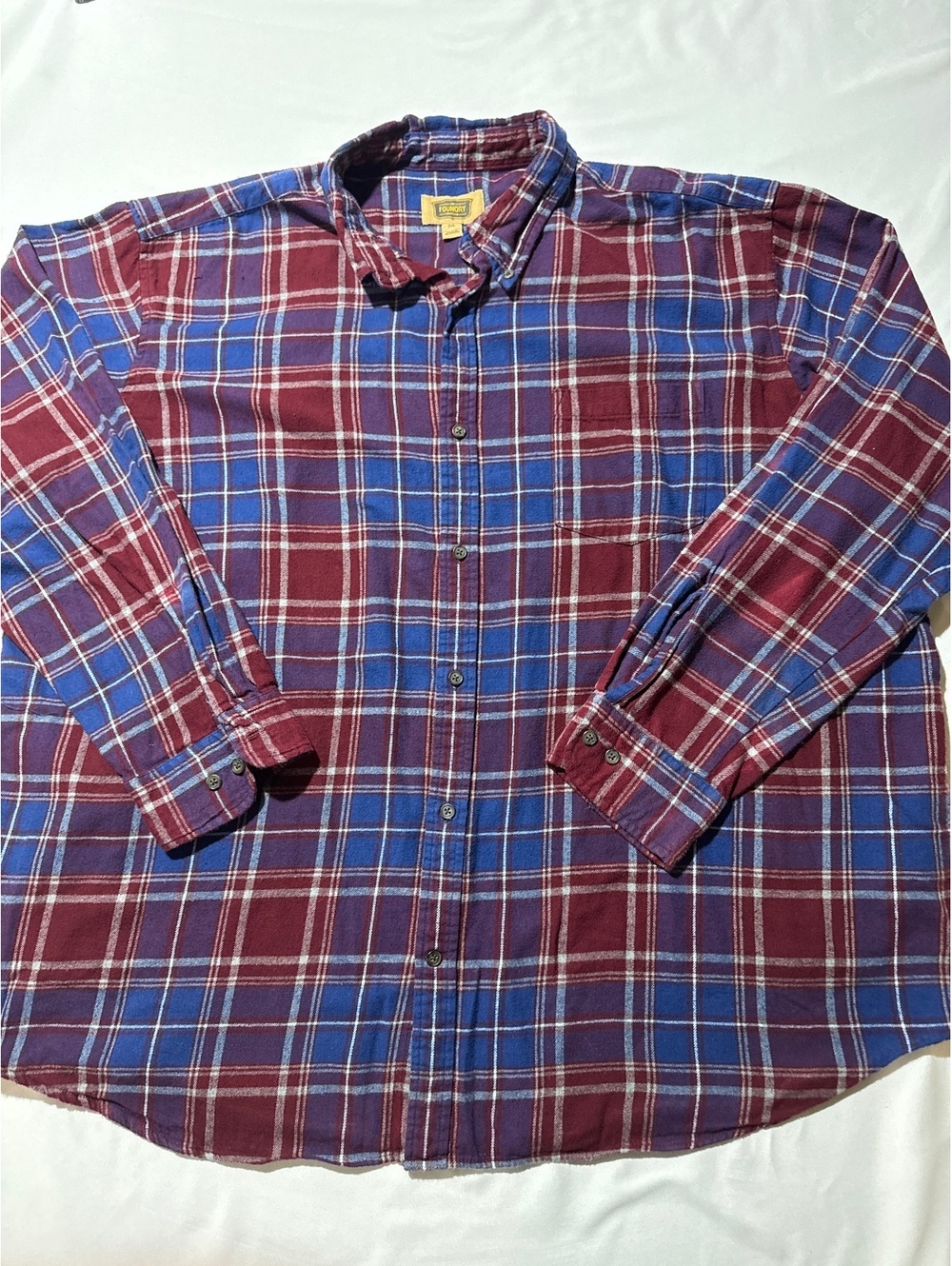 The Foundry Supply Co. 2XL Classic Button-Up Flannel Shirt -